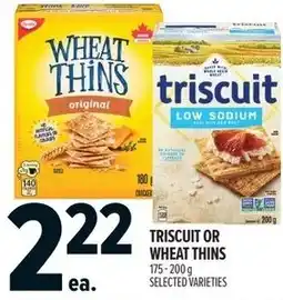 Metro Triscuit or wheat thins offer