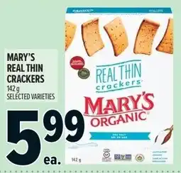 Metro Mary's real thin crackers offer