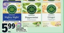 Metro Traditional medicinals tea offer