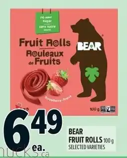 Metro Bear fruit rolls offer