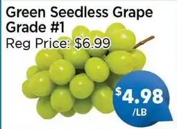 Blue Sky Supermarket Green Seedless Grape Grade #1 offer