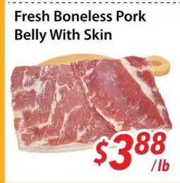 Bestco Food Mart Fresh Boneless Pork Belly With Skin offer