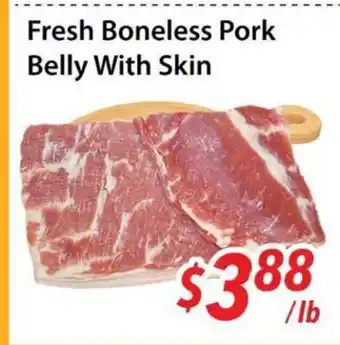 Bestco Food Mart Fresh Boneless Pork Belly With Skin offer