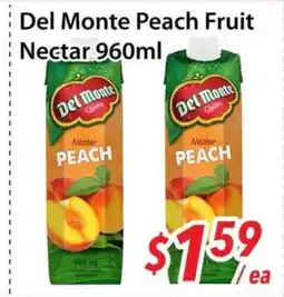Bestco Food Mart Del Monte Peach Fruit Nectar offer
