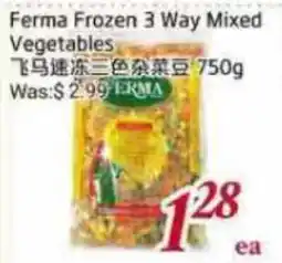 Tone Tai Supermarket Ferma Frozen 3 Way Mixed Vegetables offer