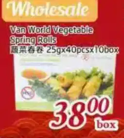 Tone Tai Supermarket Van World Vegetable Spring Rolls offer