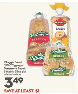 Longo's Villaggio Bread or Dempster's Bagels offer