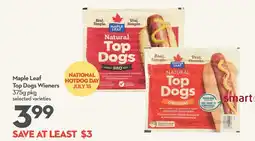 Longo's Maple Leaf Top Dogs Wieners offer
