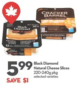 Longo's Black Diamond Natural Cheese Slices offer