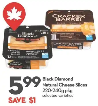 Longo's Black Diamond Natural Cheese Slices offer