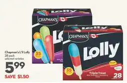 Longo's Chapman's L'il Lolly offer