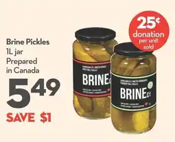 Longo's Brine Pickles offer