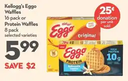 Longo's Kellogg's Eggo Waffles or Protein Waffles offer