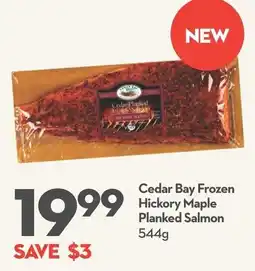 Longo's Cedar Bay Frozen Hickory Maple Planked Salmon offer