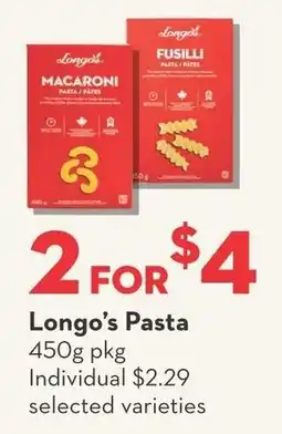 Longo's Longo's Pasta offer