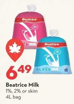 Longo's Beatrice Milk offer
