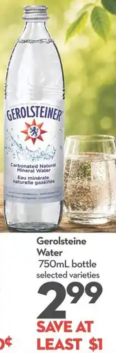 Longo's Gerolsteine Water offer