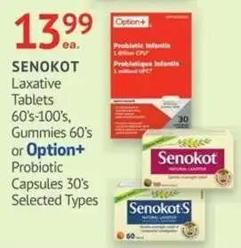 Senokot Laxative Tablets, Gummies or Option+ Probiotic Capsules