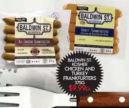 Fiesta Farms BALDWIN ST. KOSHER CHICKEN AND TURKEY FRANKFUTERS offer