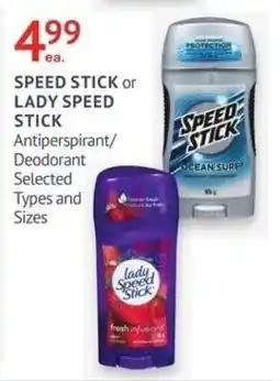 IDA Pharmacy Speed stick or lady speed stick antiperspirant/ deodorant offer