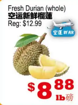 Yuan Ming Supermarket Fresh Durian (whole) offer