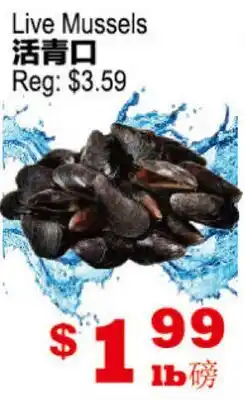 Yuan Ming Supermarket Live Mussels offer