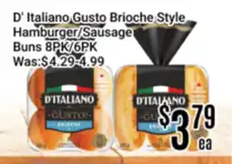 Nations Fresh Foods D' Italiano Gusto Brioche Style Hamburger/Sausage Buns offer