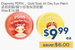 Oceans Fresh Food Market Diapreity PDRN Gold Snail All Day Eye Patch offer