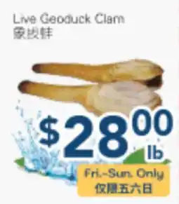 Oceans Fresh Food Market Live Geoduck Clam offer