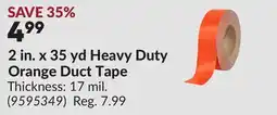 Princess Auto 2 in. x 35 yd Heavy Duty Orange Duct Tape offer
