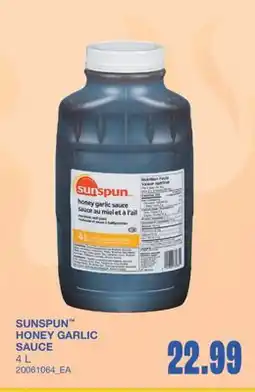 Wholesale Club SUNSPUN HONEY GARLIC SAUCE offer