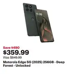 Best Buy Motorola Edge 5G (2025) 256GB - Deep Forest - Unlocked offer