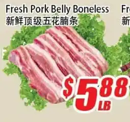 WinCo Food Mart Fresh Pork Belly Boneless offer