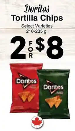 Western Foods Doritos Tortilla Chips offer