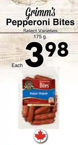 Western Foods Grimm's Pepperoni Bites offer