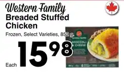 Western Foods Western Family Breaded Stuffed Chicken offer