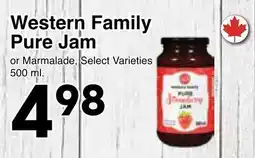 Western Foods Western Family Pure Jam offer