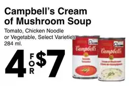 Western Foods Campbell's Cream of Mushroom Soup offer