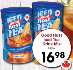 Western Foods Good Host Iced Tea Drink Mix offer