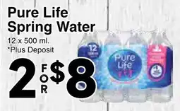 Western Foods Pure Life Spring Water offer