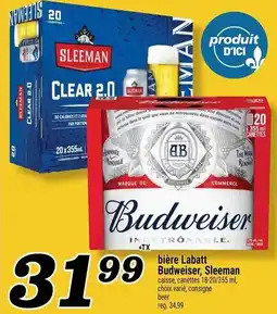 Marché Richelieu bière Labatt Budweiser, Sleeman offer