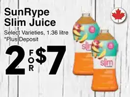 Western Foods SunRype Slim Juice offer