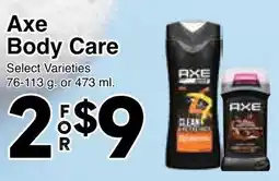 Western Foods Axe Body Care offer