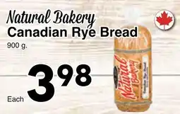 Western Foods Natural Bakery Canadian Rye Bread offer