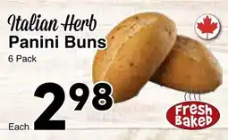 Western Foods Italian Herb Panini Buns offer