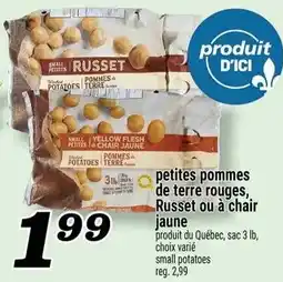 Marché Richelieu petites pommes de terre rouges, Russet ou à chair jaune offer
