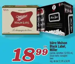 Marché Richelieu bière Molson Black Label, Miller offer