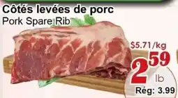 Marche C&T Côtés levées de porc Pork Spare Rib offer