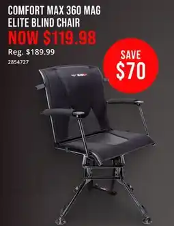 Cabela's COMFORT MAX 360 MAG ELITE BLIND CHAIR offer