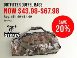 Cabela's OUTFITTER DUFFEL BAGS offer